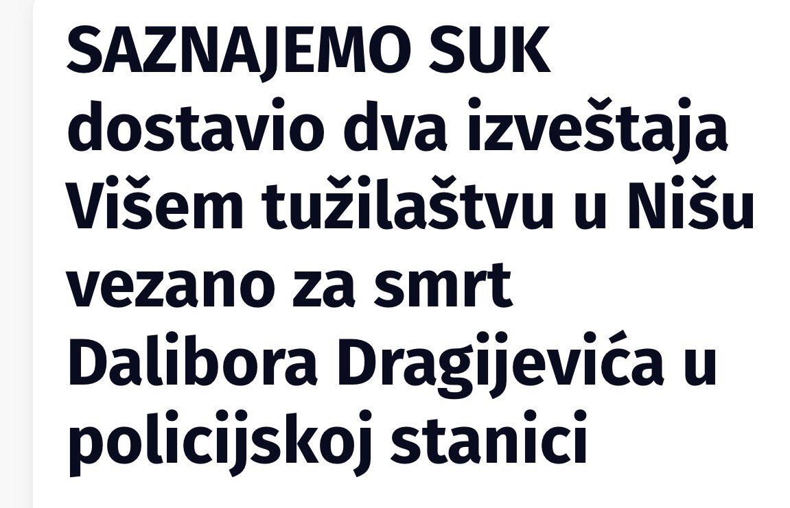 BezStraha26279's tweet image. UBISTVO SAMiRA DOLOVCA

POLICIJA JE KRVNIČKI i SMRTNO PRETUKLA SAMIRA DOLOVCA U KAFANI 30.OKTOBRA 

TOLIKO SU GA ZVERSKI TUKLI DA JE IMAO HEMATOME PO CELOM TELU i DA JE PODLEGAO POVREDAMA 21 JANUARA

U SLUČAJU MALE DANKE POLICIJA JE UBILA OD BATINA DRAGOJLOVICA A CMOLIC IH JE U…