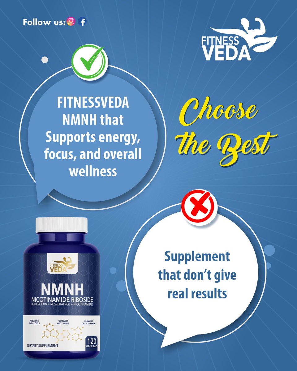 fitness_veda's tweet image. Tired of supplements that don't work? ❌

Try NMNH by Fitness Veda! ✅

NAD+ boost | Anti-aging | Energy | Focus | Recovery

120 veggie caps of REAL results! ⚡

Shop →myfitnessveda.com/product/fitnes…

Also available on Amazon &amp;amp; Flipkart
.
.
.
.
.
.
.
.
#NMNH  #FitnessVeda #AntiAging