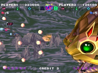 PSXDatacenter's tweet photo. PS1 
G. Darius

Battle 28 Huge Bosses and choose your path with 5 different endings in an Action Shooter game by Taito.

Info:
https://t.co/QNzqYZK8ID

#ps1 #psx #retrogames #playstation #pixelart #GDarius #Taito #arcade #Gダライアス https://t.co/w5xSEHqgDF