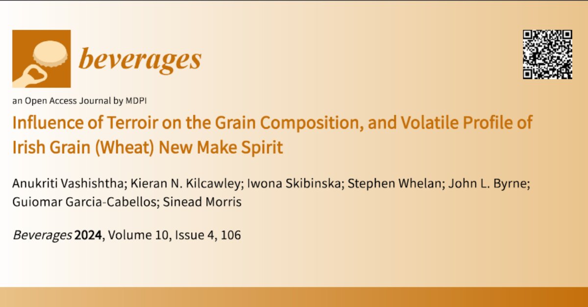 Beverages_MDPI's tweet photo. 📢 Read the Published Paper!
👉Influence of Terroir on the Grain Composition, and Volatile Profile of Irish Grain (Wheat) New Make Spirit
📍 https://t.co/lroeuH30VE
#MDPI #beverages #drinks #Irishwhiskey #volatileorganiccompound #wheatvariety #terroir #GC-MS https://t.co/zamCKI85Lj