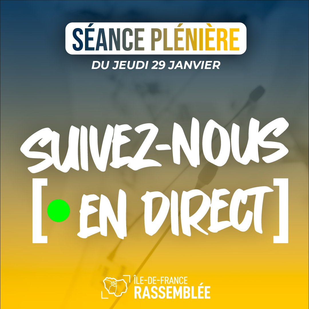 📲 La séance plénière du #ConseilRégional d'Île-de-France débute maintenant !          

Pour suivre nos débats en #direct ⤵️
youtube.com/watch?v=C5ZNYQ…