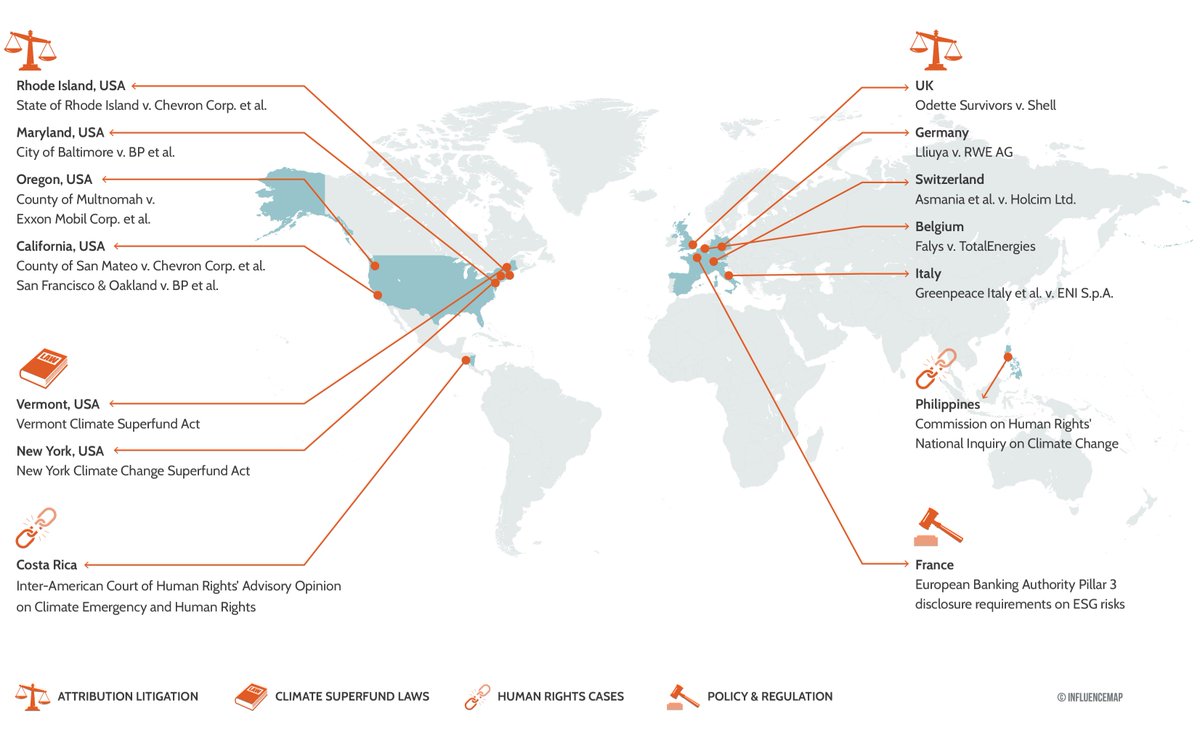 DontGasAfrica's tweet image. Polluters may keep polluting, but resistance is growing.

This map by @InfluenceMap tracks how Indigenous communities, civil society, and affected peoples are challenging fossil fuel companies in court worldwide.

#EndFossilFuels