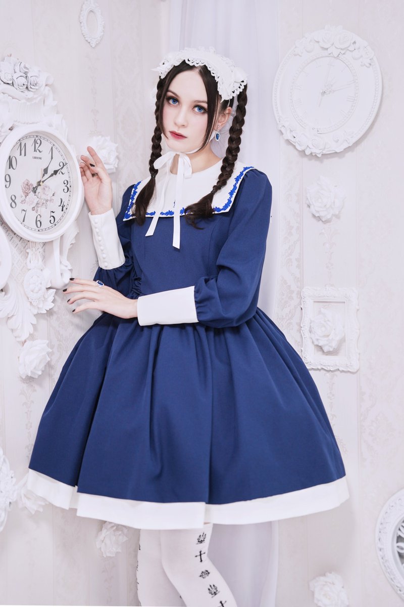 ✞ 発売中 ✞ ♦︎【通販限定】修道女ミニワンピース（紺×白） 52,800