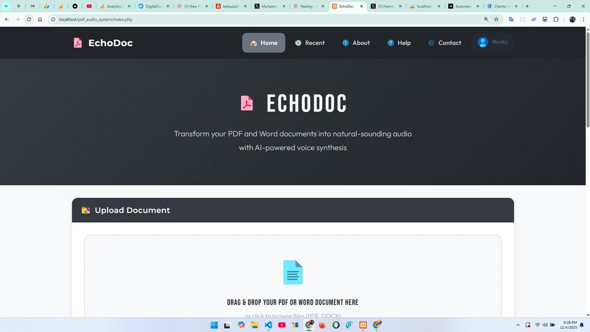 MuhdOlawale's tweet photo. There is something satisfying about hearing a formal document read in a proper Nigerian accent. 🇳🇬
None of that robotic stuff.
If you haven't tried the Yoruba or Hausa voice options on EchoDoc yet, you are missing the vibe. It hits different.
Try it here: https://t.co/NTPR0NFXII https://t.co/itIWnaJnQh