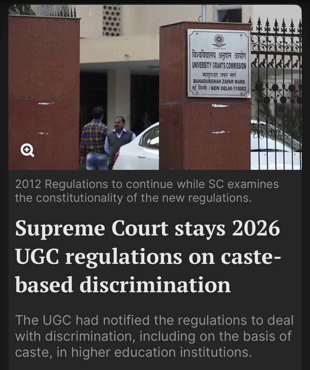 Gargi_108's tweet image. SC stays 2026 UGC Regulations. 🙏🙏#UGCRegulation #UGC_RollBack