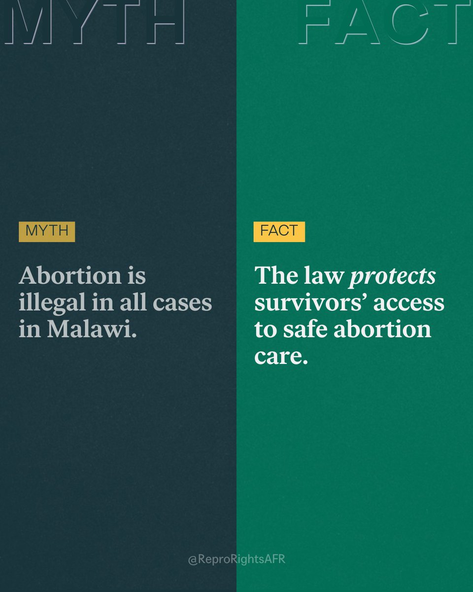 Misunderstanding of abortion myths and facts in Malawi is creating barriers to abortion care right now.

Survivors delay seeking services, providers hesitate to act, and stigma fills the gap where legal clarity should sit.

Malawi’s law allows termination of pregnancy in specific