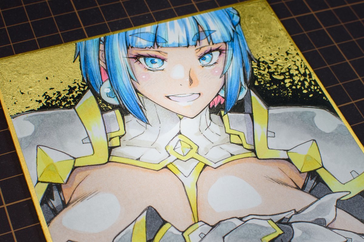 女騎士ラーエルの色紙出品しました!!🤩
今回はミニサイズ色紙ですので ご注意ください。
背景には本物の24k金箔を貼り付けています。
どっすかね?これ。エロかっこいいと思う!!
https://t.co/HGj2UaTbkx 