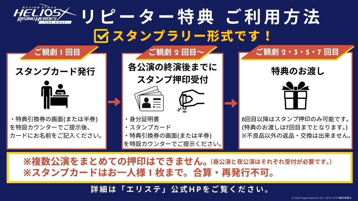 エリステ リピーター特典について】 特典の受け取りはスタンプラリー