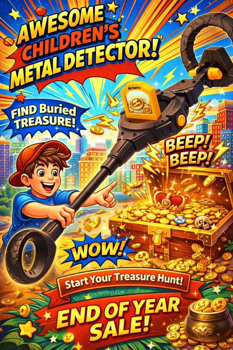 New Year Limited 🎆 | Year-End Sale
A gift kids actually use.
PANCKY Kids Metal Detector (3–10): lightweight, waterproof &amp; beginner-friendly.
⏰ Limited stock — final deal of the year!
👉 panckydetectors.com/products/panck…
#NewYearDeals #KidsGift #PANCKY #LimitedOffer