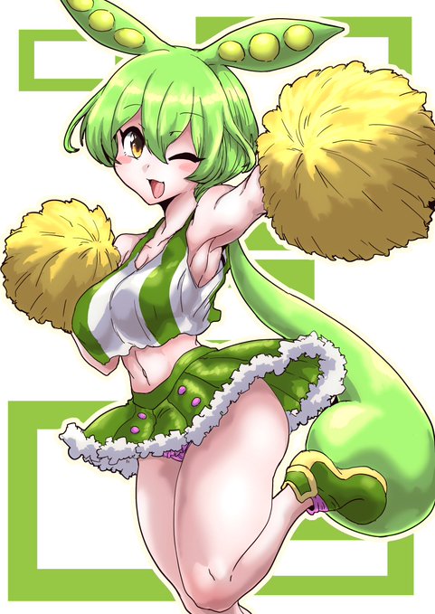 今日の日課はポンポン付きチアガールずんだもんです 