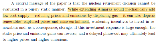fdezordonez's tweet image. Natalia Fabra, ha sacado un estudio contra la central nuclear de Almaraz.

Su estudio dice que si Almaraz permanece abierta tendremos energía más barata y con menos emisiones. Pero que esto es malo para las renovables y entonces, hay que cerrarla.

Ustedes le importan un carajo.