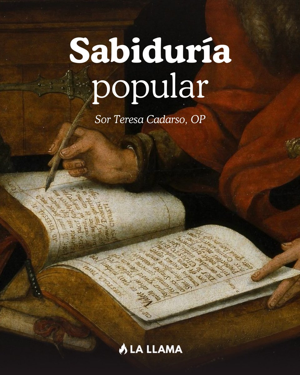 Sor Teresa Cadarso, monja dominica, desde Caleruega, nos trae hoy perlas de sabiduría popular para crecer en humanidad y santidad...
lallama.org/2026/01/29/sab…