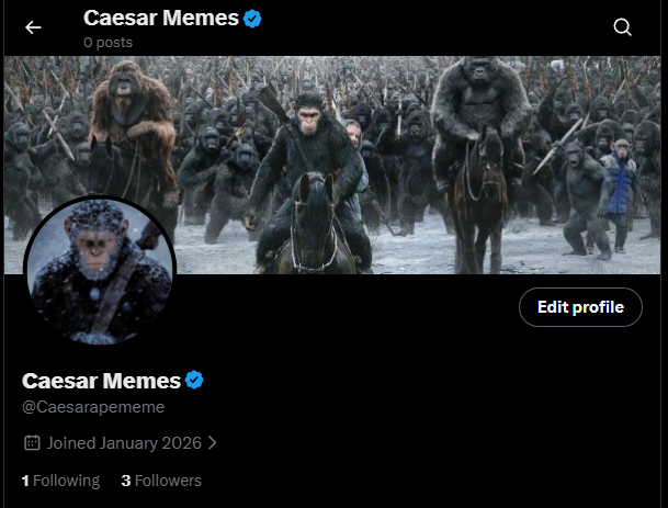 garptrench's tweet photo. We have successfully verified our X. @caesarapememe

Give love to $CAESAR

apes together strong.
apes together strong.
apes together strong.
apes together strong. https://t.co/gw0mgcBUTb