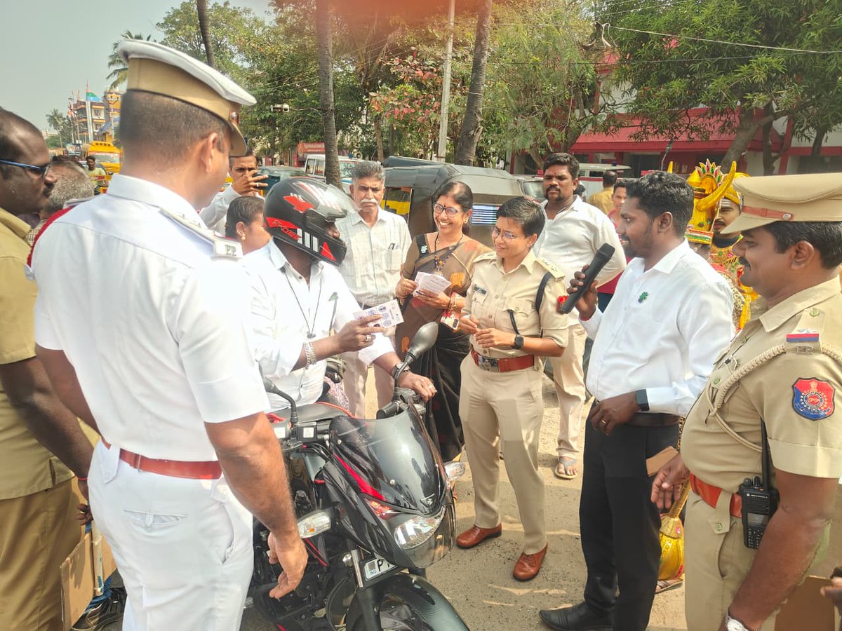 As part of National Road Safety Month 2026, Traffic Police Station (South), in association with ALERT NGO, conducted a First Aid and CPR Demo for the general public. Awareness pamphlets were distributed, followed by an eye camp for auto drivers  by Aravind Eye Hospital.
