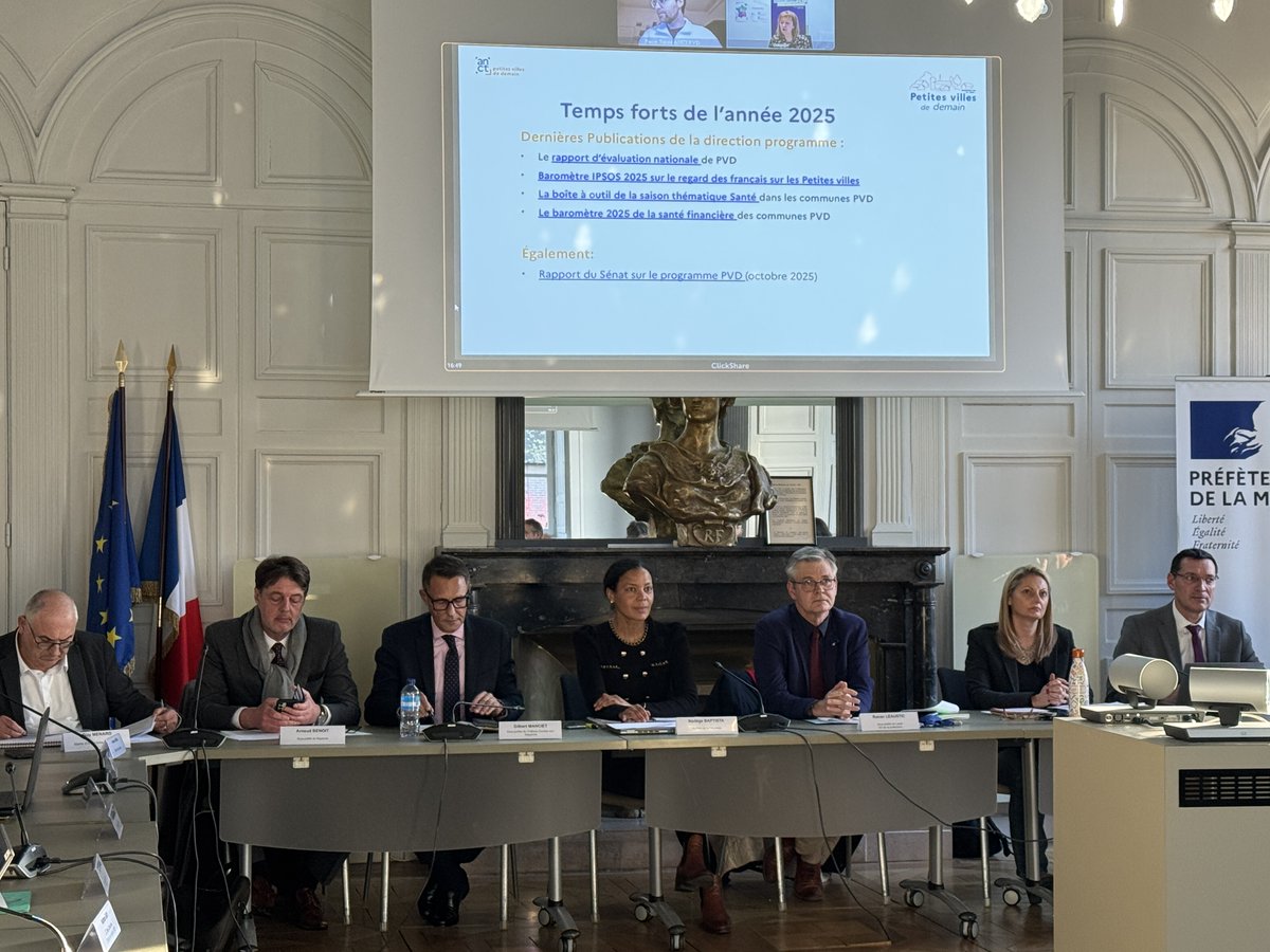 Image de Préfète de la Mayenne - 🏘️🌿 #Aménagement du #Territoire #PVdD
[27/01] Une réunion d'évaluation du programme #PetiteVilleDe