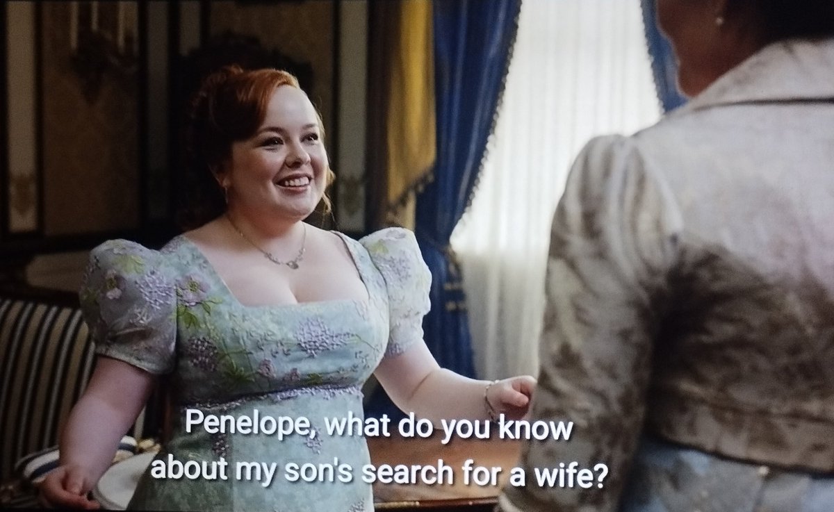 ximtorturedpoet's tweet image. Violet scolds Penelope the same way she scolds Colin in season 1 😭 #BridgertonSeason4