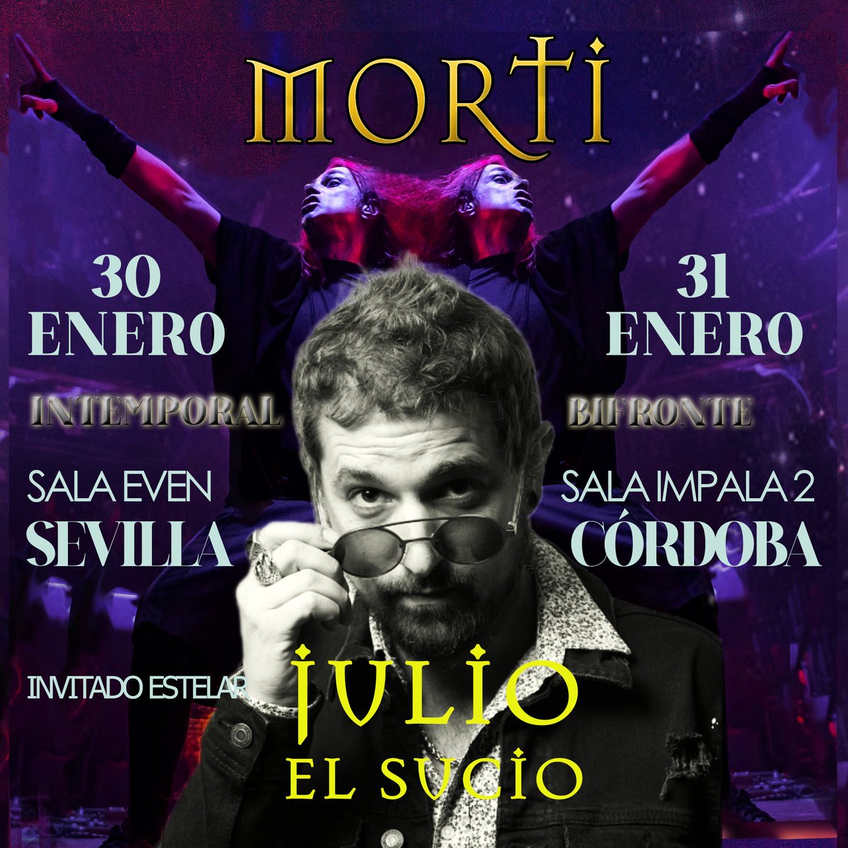 Y ahora es el momento de revelar al segundo invitado estelar para los conciertos de Sevilla y Córdoba. Todo un lujo contar con su colaboración:
🌟 INVITADO ESTELAR
@julioelsucio
De el <a href="/elsucio_rock/">elsucio_rock</a>
🔸 30 y 31 de enero – Sala Even y Sala Impala 2 – SEVILLA y CÓRDOBA
