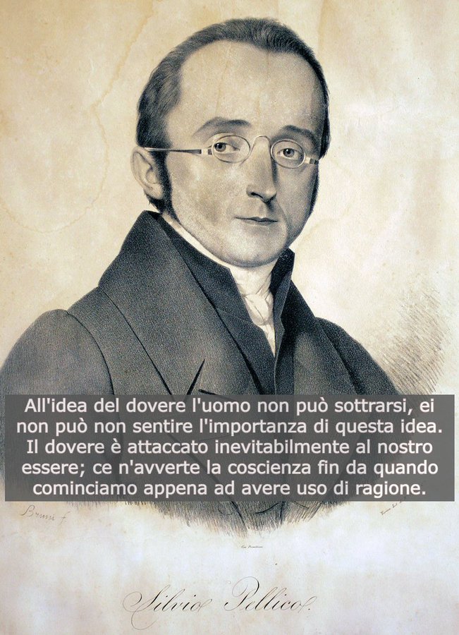 #AccaddeOggi #31gennaio 1854; muore lo scrittore e patriota #SilvioPellico, incarcerato perché affiliato alla Carboneria che operava per l'indipendenza dell'Italia. È noto come l'autore del libro "Le mie prigioni" che ebbe notevole influenza sul movimento risorgimentale. #Storia
