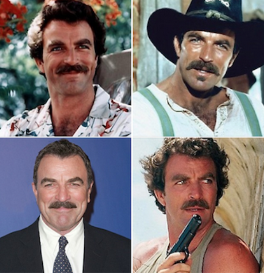 TOM SELLECK 81 today
Magnum P.I - Jesse Stone - Las Vegas 
The Sacketts - Blue Bloods  - Friends
An Innocent Man - Runaway - Coma
Lassiter -3 Men and a Baby - Midway
High Road to China - Folks - Her Alibi
Quigley Down Under - Shadow Riders
Last Stand at Sabre River - Mr Baseball