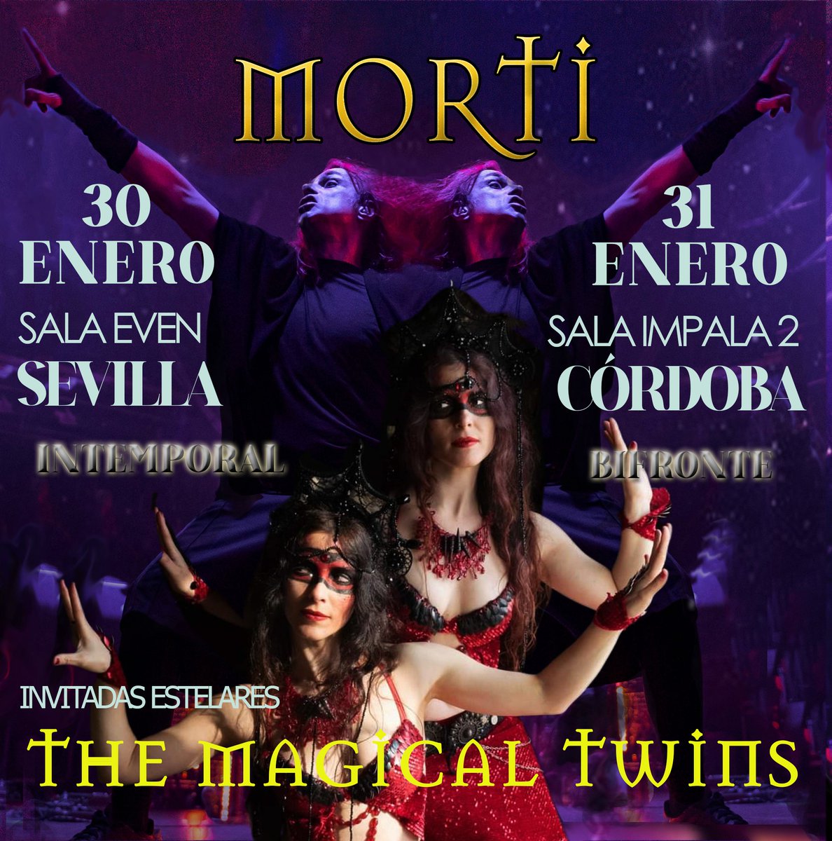 Como broche de oro a este fin de gira me complace anunciaros que contaré de nuevo con The Magical Twins, bailarinas oriundas de Córdoba. Sus cantos de Sirenas nos harán volar a lugares insospechados. 
🌟 INVITADAS ESTELARES
<a href="/themagicaltwins/">🎀 𝒯𝒽𝑒 𝒯𝑒𝓇𝓇𝒾𝒻𝒾𝒸 𝒯𝓌𝒾𝓃𝓈 🎀</a>.dancers  
 30 Y 31 ENE/ SEVILLACÓRDOBA