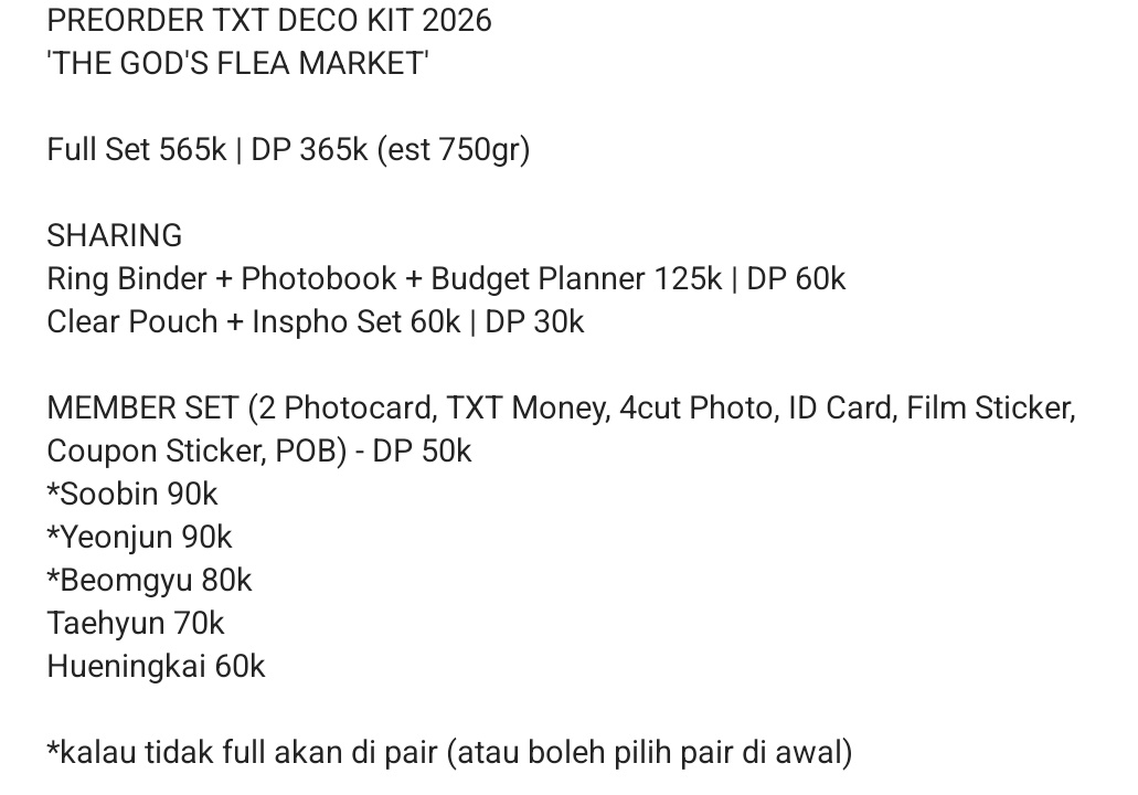 shopwithflo_ | PO BTOB & TXT |@ after dm tweet media