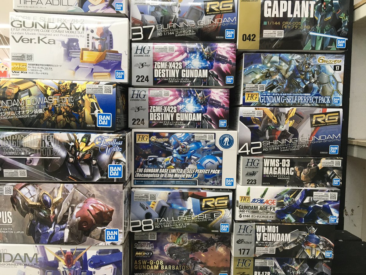ガンダムシリーズより HG／RG／MG 各種ガンプラキットを買取いたしまし