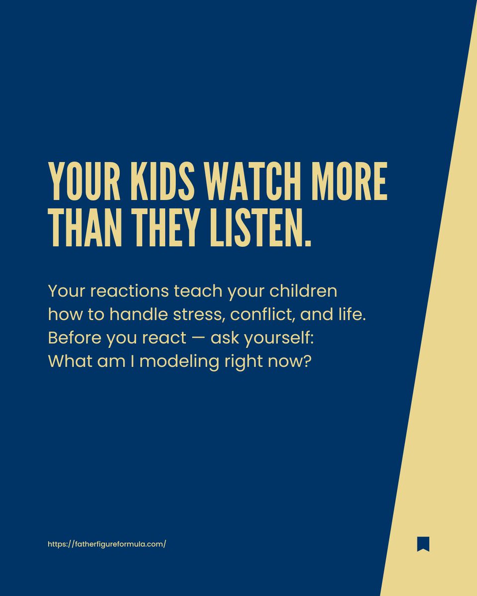 FatherFFormula's tweet image. Your kids watch more than they listen. 👀
 How you react teaches them how to live.

Be present.
 Play more.
 Pay attention.

That’s how strong fathers are built. 👨‍👧‍👦

#PresentDad #Fatherhood #DadLife #IntentionalFather #FamilyFirst #ModernDad #FatherFigureFormula