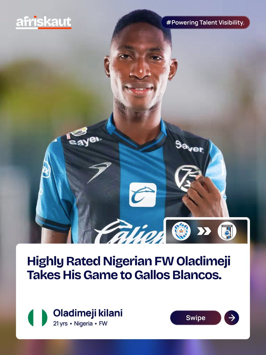 afriskaut's tweet photo. Congratulations to Oladimeji Kilani 🇳🇬✨

A new chapter,  built on work that was already visible.

Before the move, his performances were on record.
That’s what gives clubs confidence.
That’s what reduces guesswork.

🧵 1/3 See highlights in thread https://t.co/2cguj1QUJ0