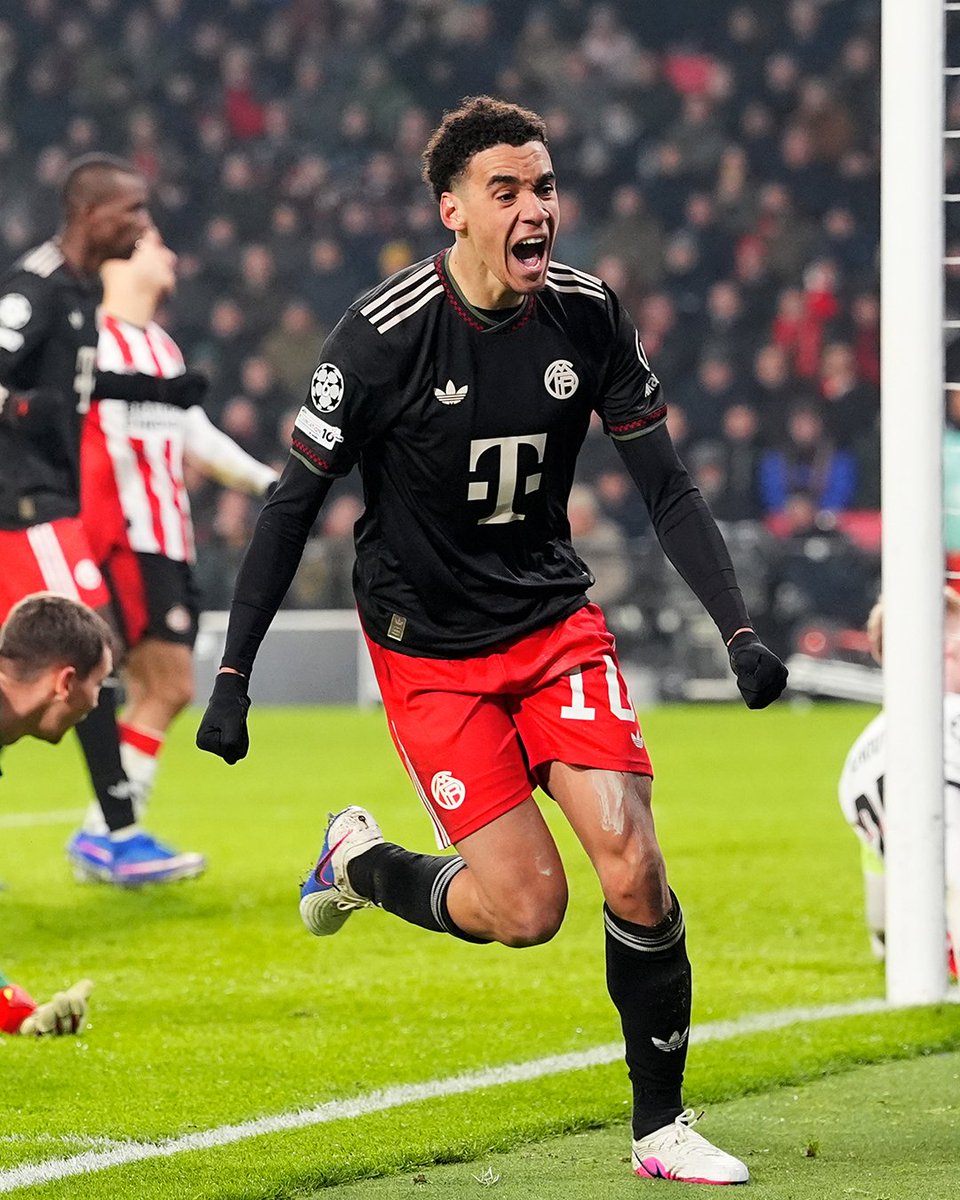 A goal on his first Champions League appearance since March 2025 🥹

Great to have you back, <a href="/JamalMusiala/">Jamal Musiala</a> 🙌

#UCL