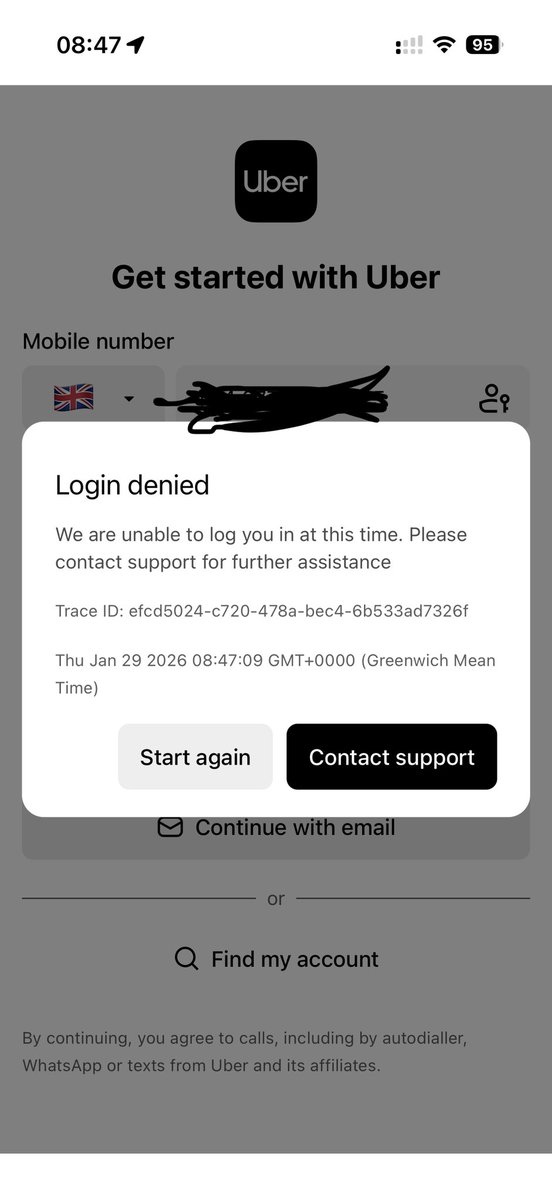mr_quitetime's tweet photo. @Uber_Support please help me I cannot log into my account, I have asked u 6 times on DM to help me you just keep saying look at messages in the app I keep telling u I can’t log into the app 
#poorservice https://t.co/WnseVZrA8n