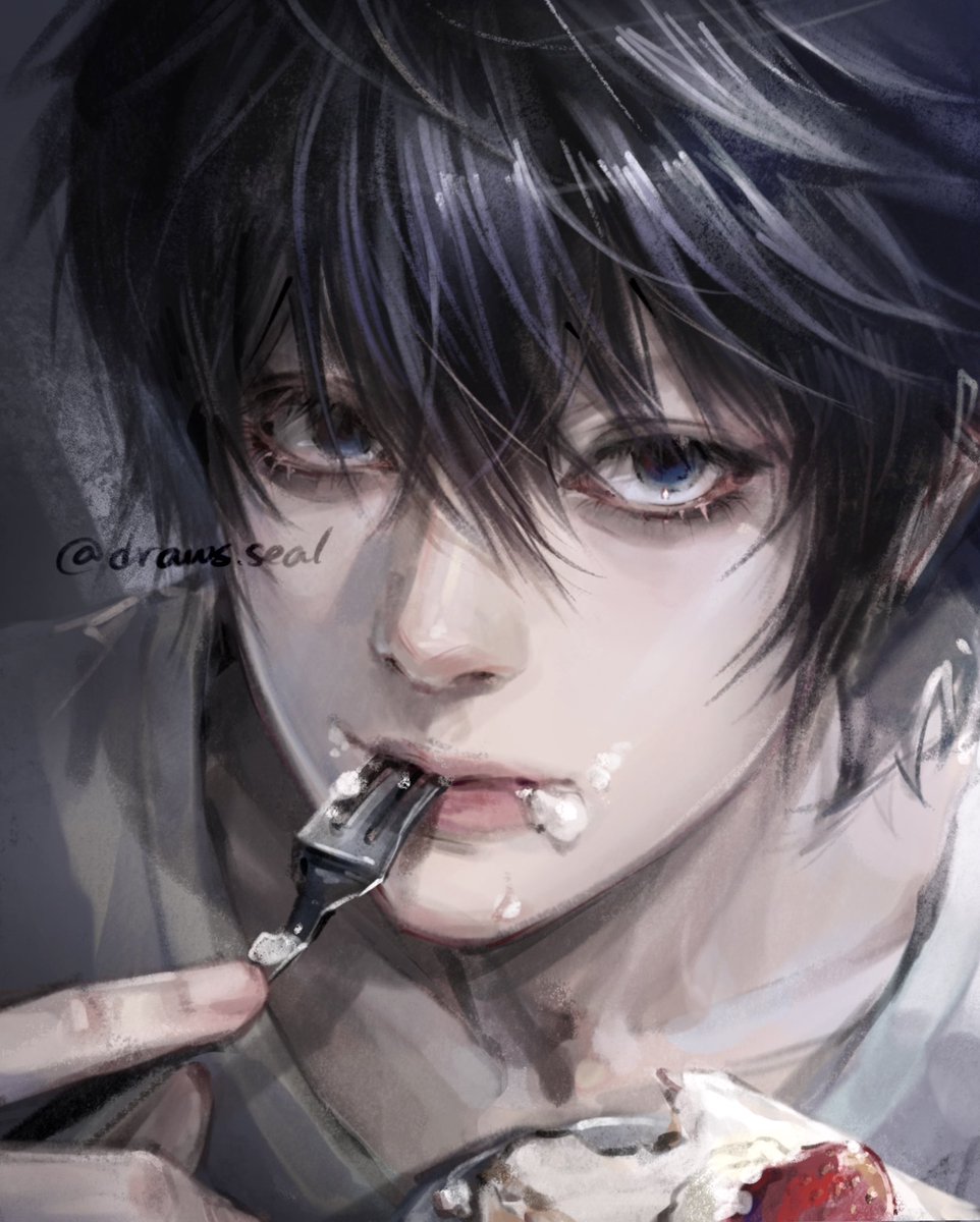 DrawsSeal's tweet image. 냠냠🍰🍴 #deathnote