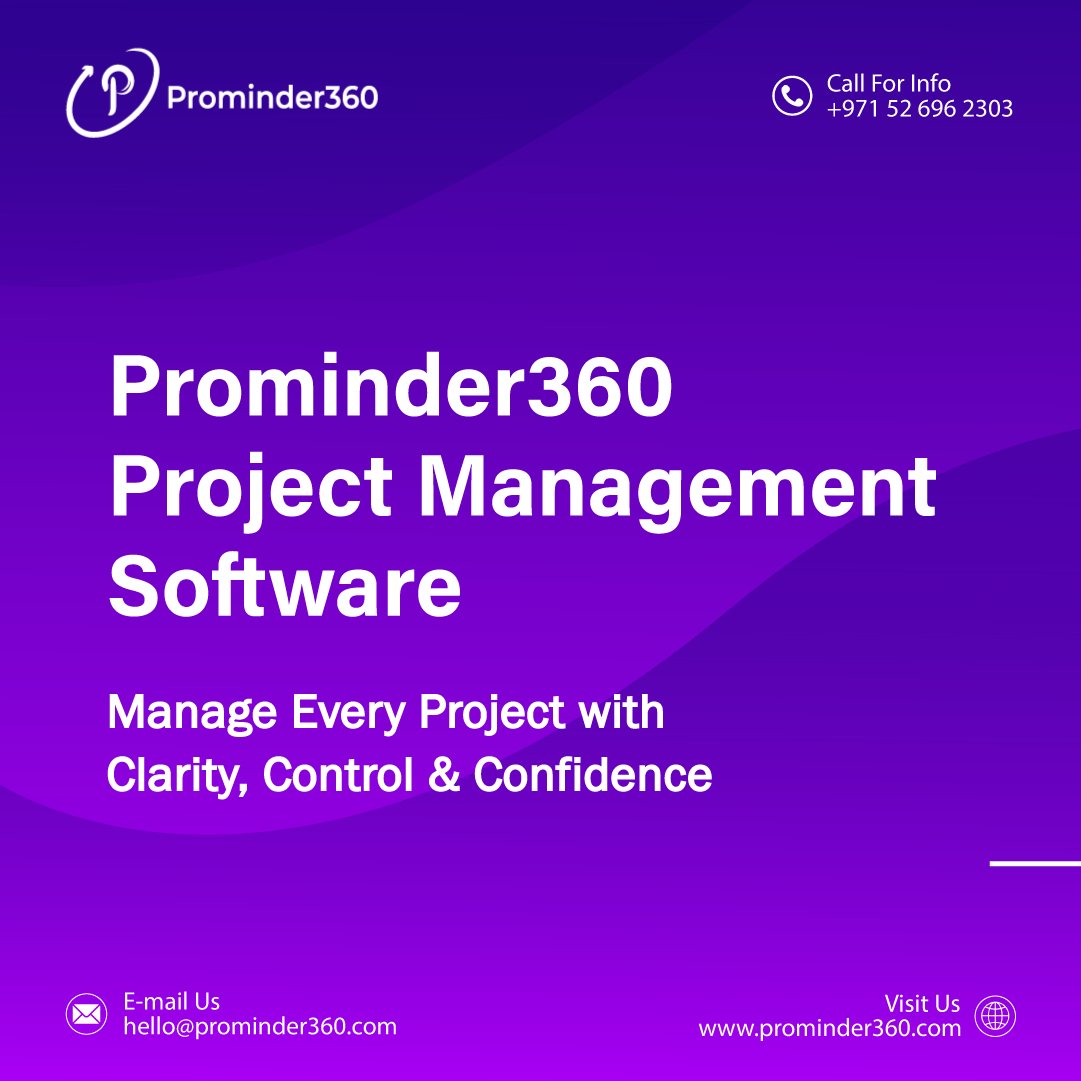prominder_360's tweet image. Manage complex projects with confidence.

Prominder360 delivers real-time tracking, customizable workflows, and complete project visibility—built for Oil &amp;amp; Gas, Construction &amp;amp; Infrastructure.

📞 +971 52 696 2303
🌐 prominder360.com
#ProjectManagementSoftware #OilAndGas