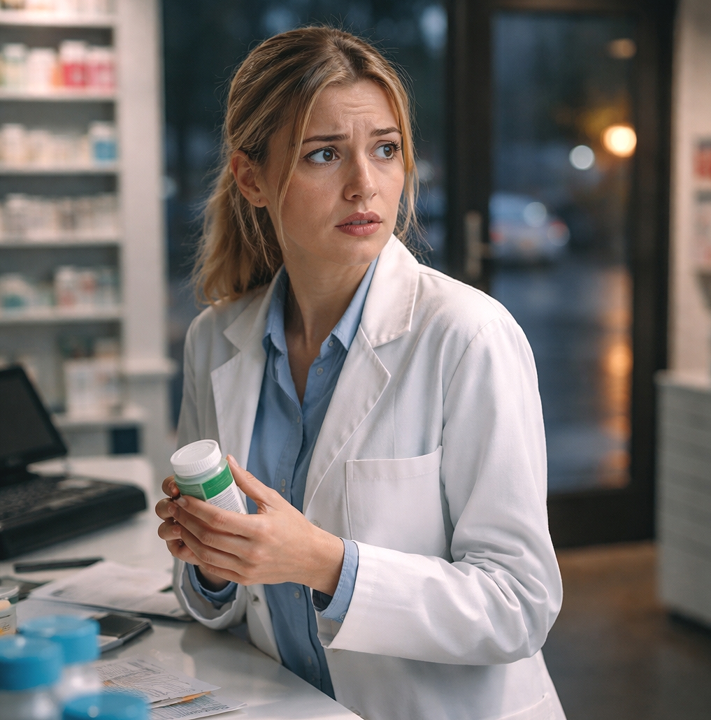 '
Angst in der Apotheke !

Im Apothekennotdienst kommt es immer wieder zu Belästigungen, das darf so nicht weiter gehen ! Mitarbeitende von Apotheken werden immer wieder bedroht und im Apotheken-Notdienst sogar  telefonisch belästigt. Die Kombination aus Bargeldbeständen und dem