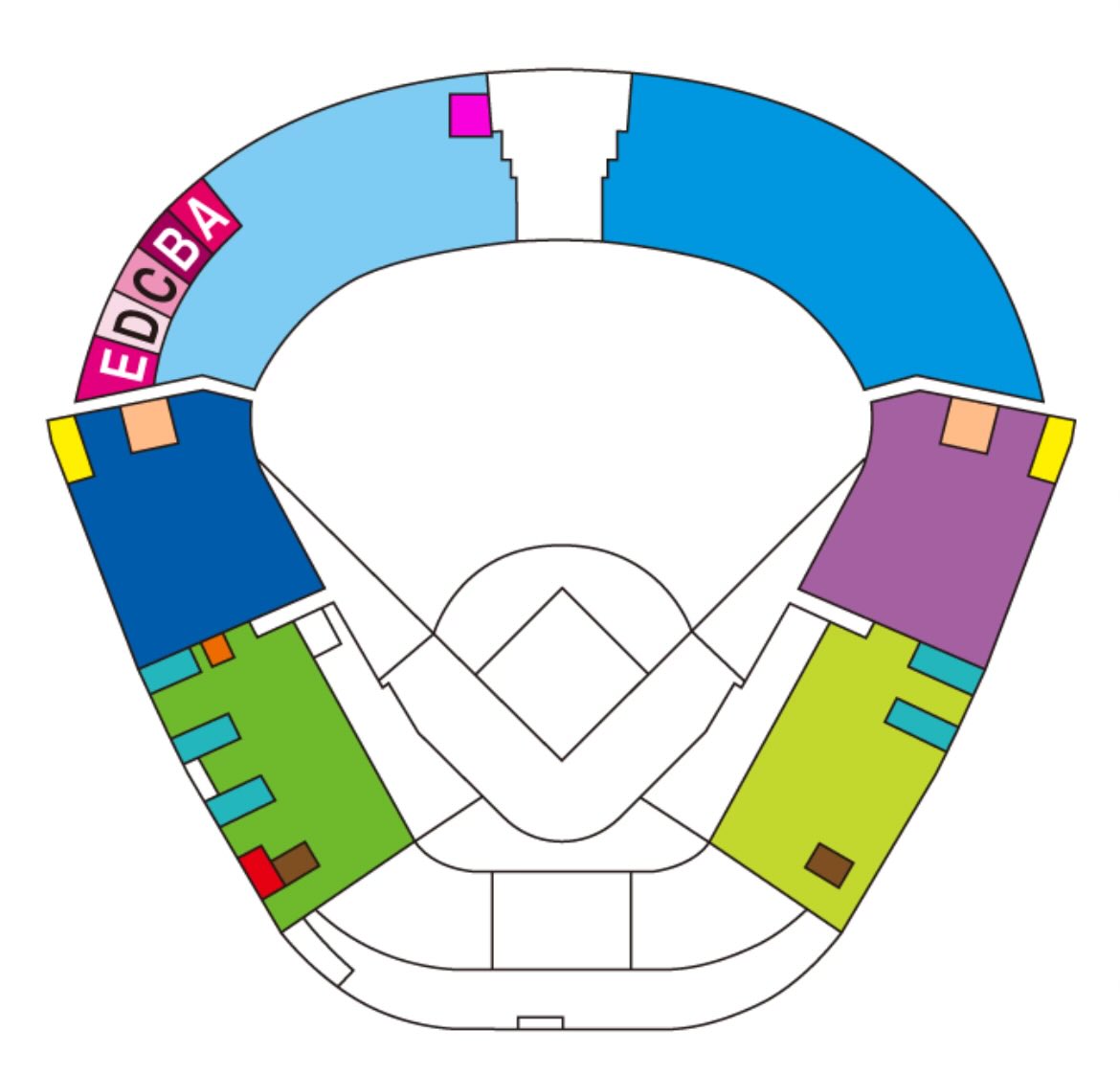 ［阪神］
甲子園球場主催試合
レフトビジター席 ブロック席割り発表

西武  楽天     A   1ブロック

DeNA 
ヤクルト        A  B    2ブロック
中日
日本ハム

巨人   広島      C D E    3ブロック