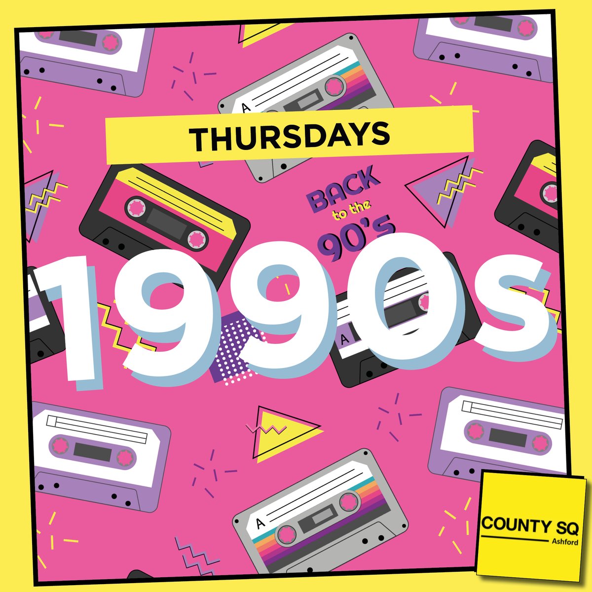 CountySquare's tweet image. 🛍️ Thursdays – Throwback to the 90s! 🎧
Step into the 90s at County Square this Thursday! Sing along to Spice Girls, Nirvana, and Backstreet Boys while enjoying a nostalgic shopping experience. ✨

#CountySquare #ShopTheDecades #AshfordShopping #90sVibes #RetroMusic