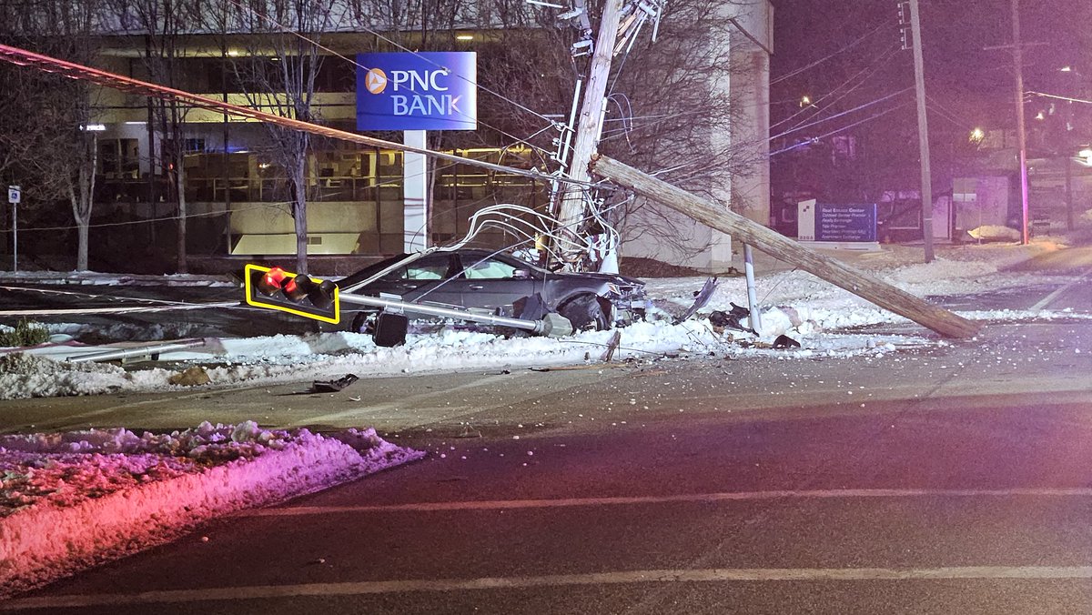 Big Bend Blvd. is closed in both directions at Folk Ave. In Maplewood due to a motor vehicle crash. One person was injured. The crash damaged a utility pole and there are wires down. There is currently no estimate on a clearance time.