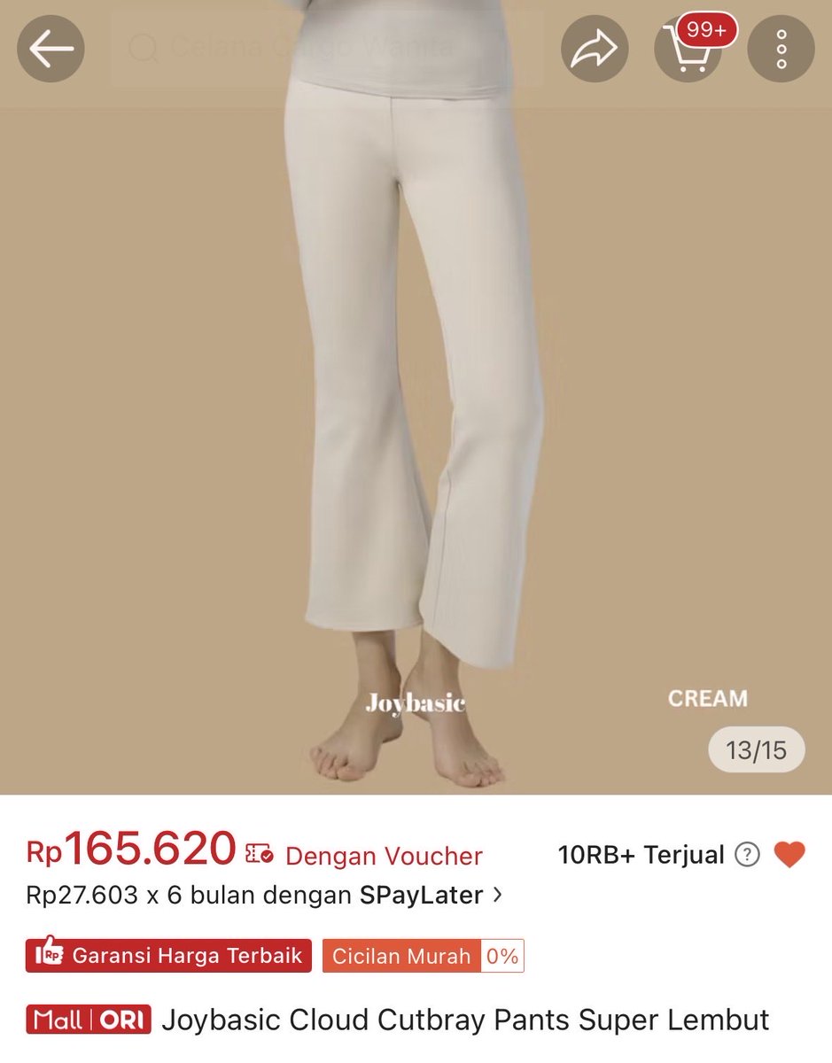 lovedbyadla's tweet photo. WTS new joybasic cutbray pants - warna cream size M. dijual krn salah ukuran, masih ada plastik &amp; tagnya. 120k aja free ong lewat 🍊dm for details https://t.co/TGJaJQm2EI