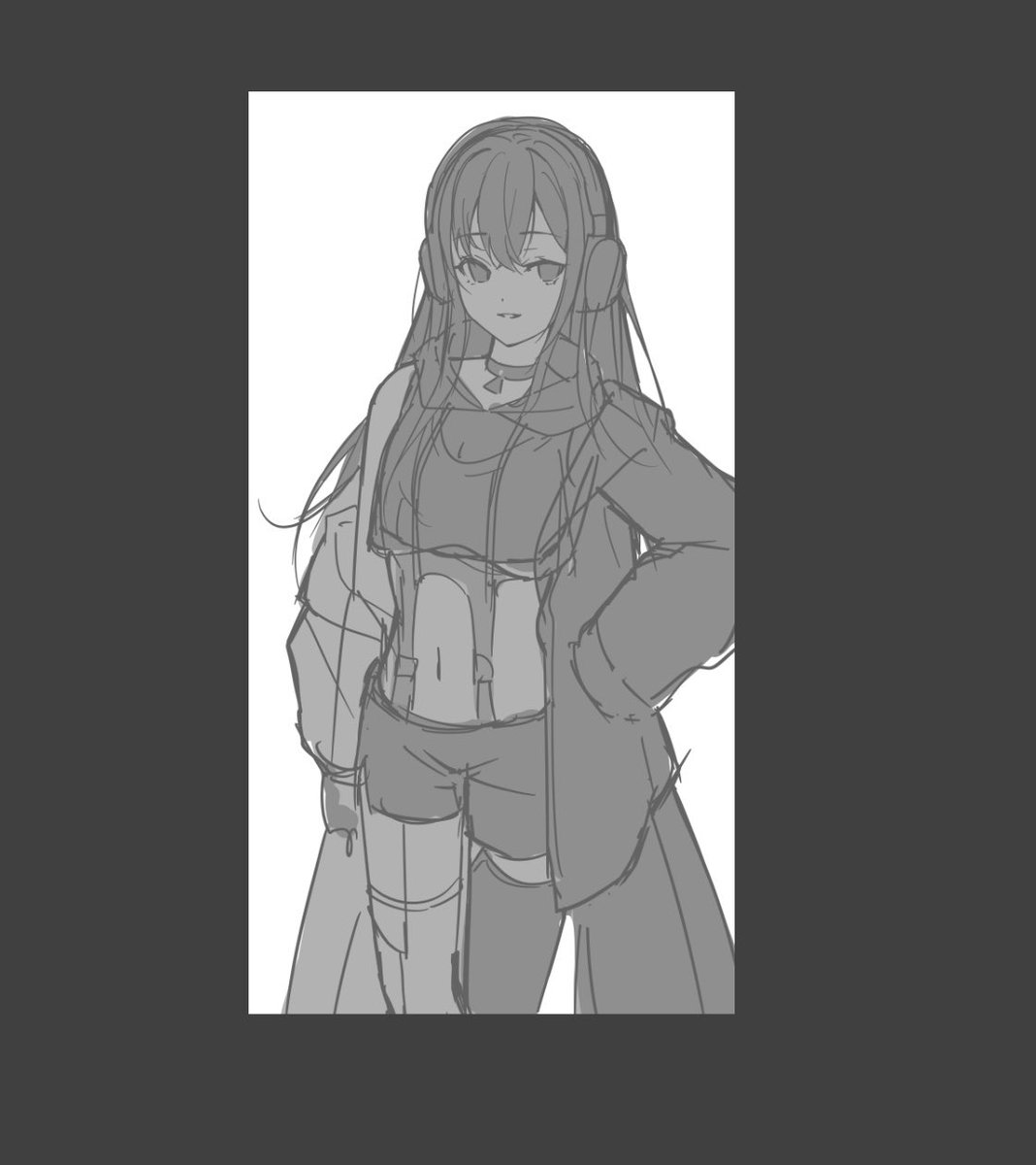 大ラフ出来たけどどっちで進めるか迷うーー