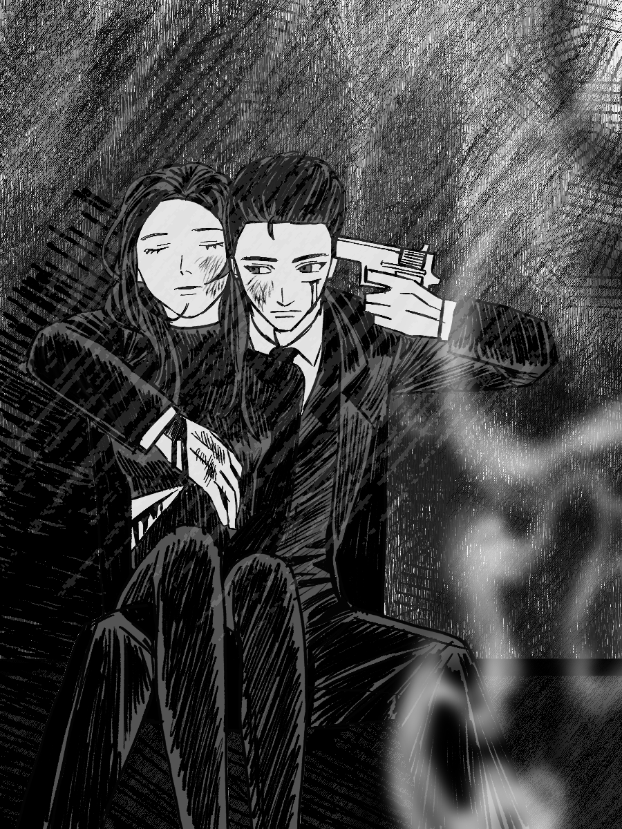 커미션 신청 감사합니다!  
흑백 2인 작업했습니다.  
링크: kre.pe/dIKc