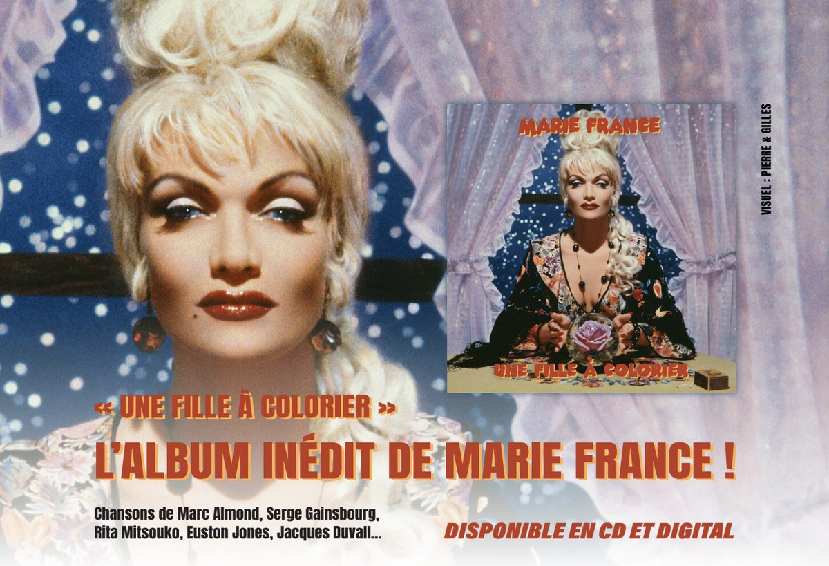 • Commandez l’album Compact Disc Laser “UNE FILLE À COLORIER” (2026) de MARIE FRANCE :