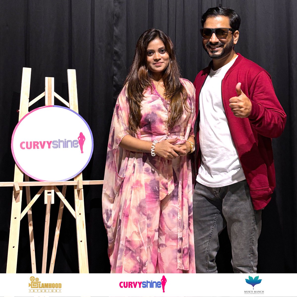 shubhraaj's tweet photo. @shubhraaj (Founder, Creator &amp; Director)
with Reema Masih (Actress &amp; Model),

Glamhood Studios Pvt. Ltd. &amp; @sueproduction present
CURVY SHINE TalenTube Open Mic Season-1 based on Women Empowerment.
Venue Mukti Manch
#actor #modeling #director #film #movie https://t.co/8B4EZ8huR7