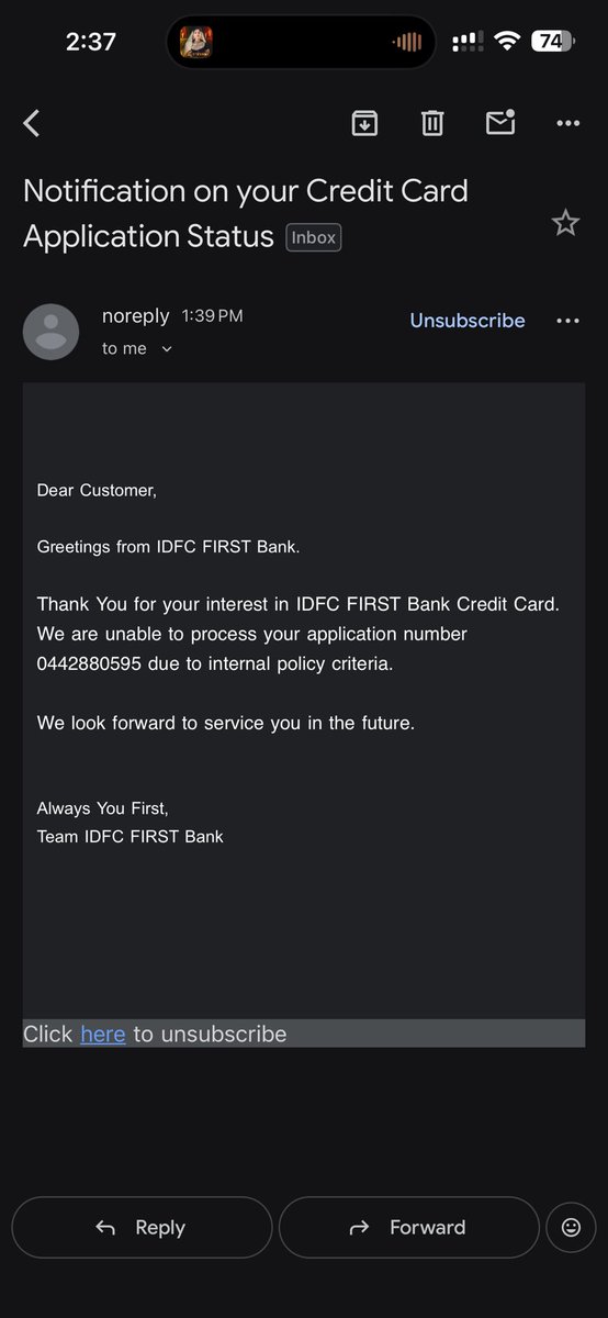 Mahfu_official's tweet photo. @IDFCFIRSTBank Dear IDFC BANK why my credit card has not been approve…? Give reason https://t.co/WdqipgVYJM