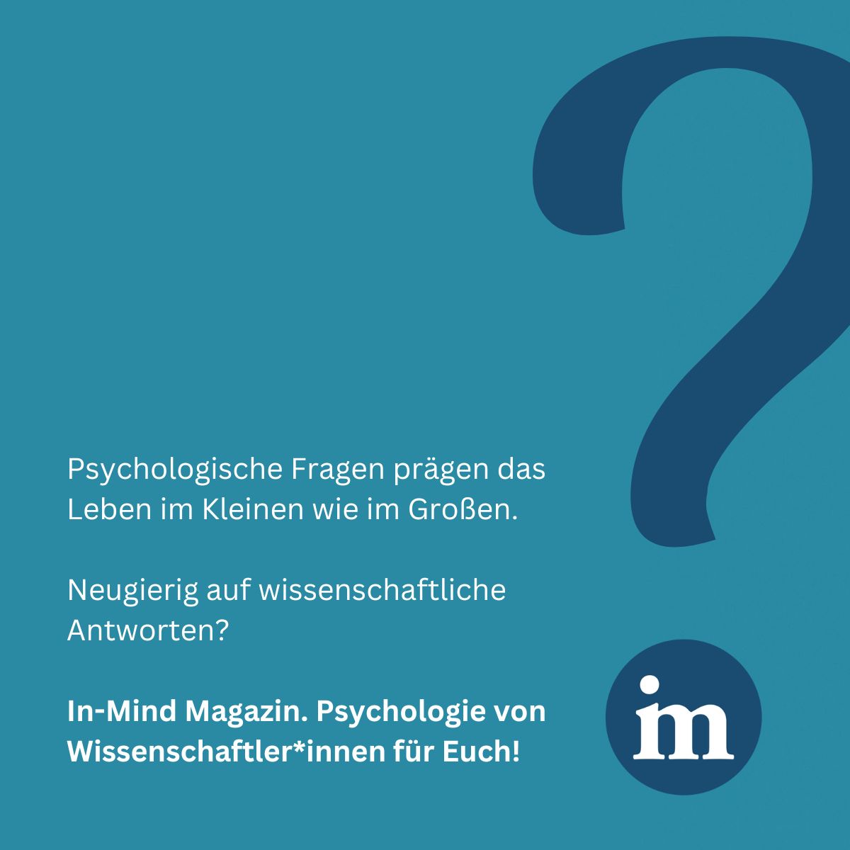 InMindMagazin's tweet photo. 𝗣𝘀𝘆𝗰𝗵𝗼𝗹𝗼𝗴𝗶𝘀𝗰𝗵𝗲 𝗙𝗼𝗿𝘀𝗰𝗵𝘂𝗻𝗴 𝗯𝗲𝗸𝗮𝗻𝗻𝘁 𝗺𝗮𝗰𝗵𝗲𝗻 – 𝗘𝗶𝗻𝗿𝗲𝗶𝗰𝗵𝘂𝗻𝗴𝗲𝗻 𝘄𝗶𝗹𝗹𝗸𝗼𝗺𝗺𝗲𝗻!

In unserem #Psychologie-Magazin bieten wir Wissenschaftler*innen die Möglichkeit, ihre Forschung einem breiten Publikum zugänglich zu machen. https://t.co/uNVzATbk0b
