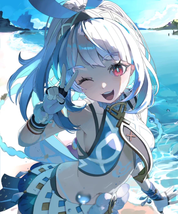 線画と塗りをそれぞれ違う人に描いてもらったらすごいのできた↓