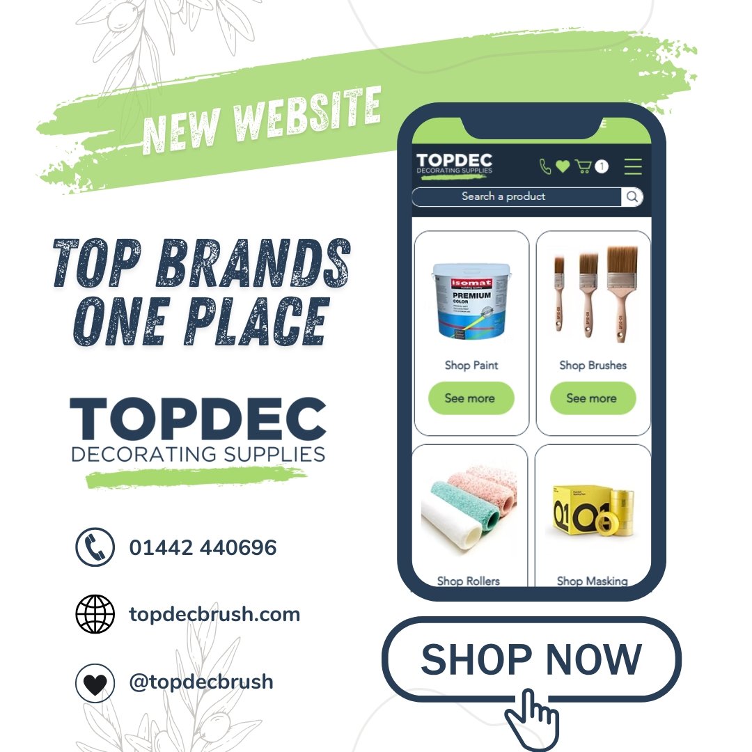 topdecbrush's tweet image. Top brands, one place! Topdec!

From premium brushes to essential accessories — discover quality you can trust, all in one spot.

Shop now: topdecbrush.com

#Topdec #PaintingAndDecorating #DIY #Brushes #DecoratingTools #QualityBrands #HomeImprovement #PaintLikeAPro