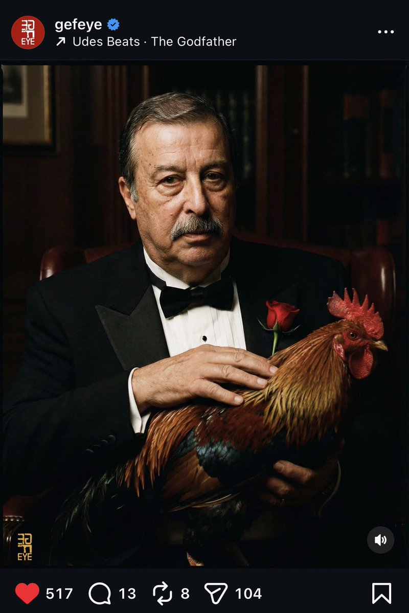 Bugün Instagram’da babam Aykut Oray’ı, Bizimkiler dizisindekine benzer bir horozla, Godfather afişini çağrıştıran; <a href="/gefeye/">sistem analisti</a> tarafından oluşturulmuş ve aşağıda paylaştığım bir görselde gördüm.

Ve düşündüm…

Sen;
üniversite yıllarında Ön Asya Dilleri ve Kültürleri oku, eskiçağın