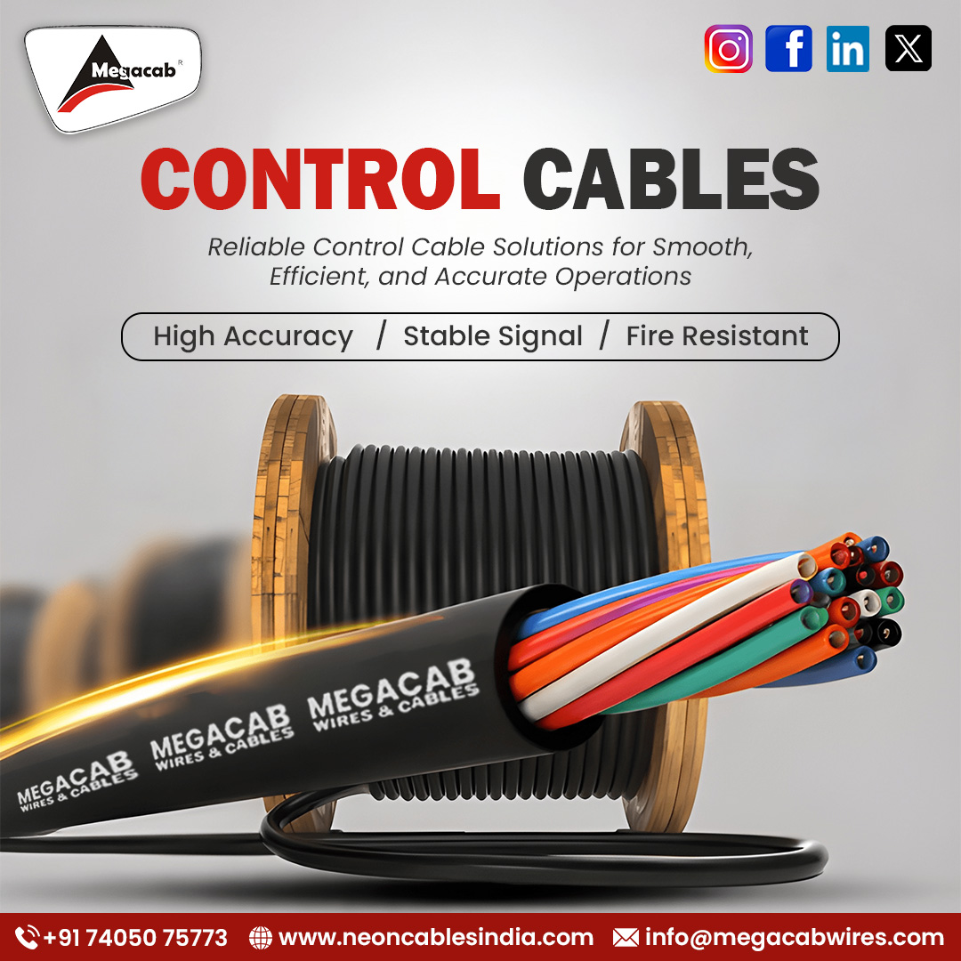 neoncables's tweet image. 🔌 Power your systems with high-performance Control Cables!

📞 Call Us: +91 74050 75773
📧 Email: info@megacabwires.com
🌐 Website: neoncablesindia.com

#ControlCables #IndustrialCables #Megacab #ElectricalCables #FireResistantCables #ReliableConnectivity #WiresAndCables