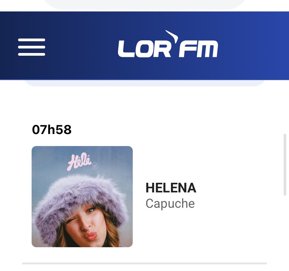 nine57700's tweet photo. #Capuche commence à être diffusé sur Lor’FM 🫰🏻🔥 #LorFM #HelenaBailly https://t.co/t2kB1niKFM