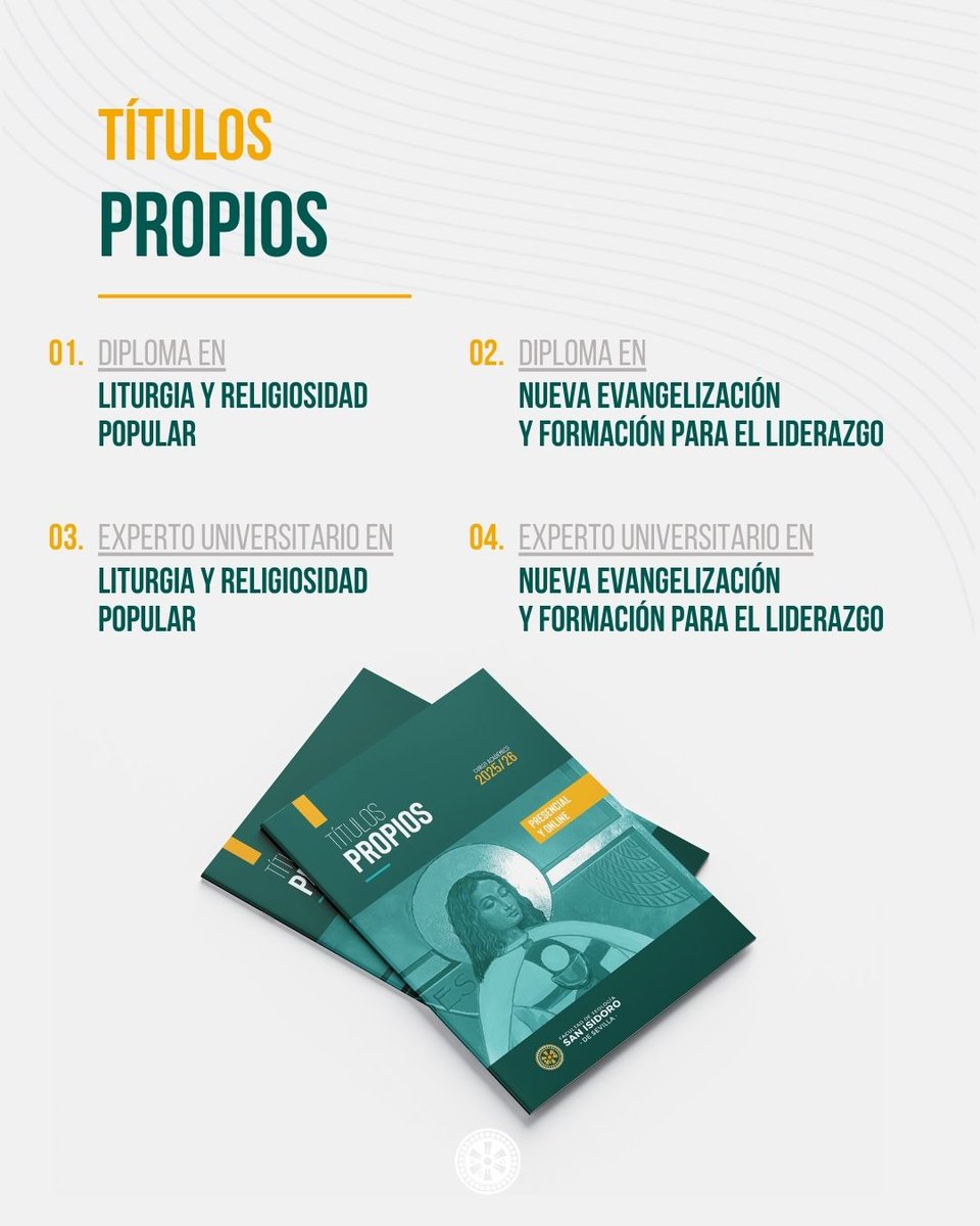 📚 La Facultad de Teología ofrece títulos propios para una formación especializada en liturgia, religiosidad popular, nueva evangelización y liderazgo.

Programas diseñados para profundizar en el conocimiento teológico y pastoral, con enfoque práctico y reconocido académicamente.
