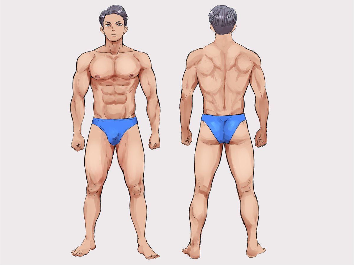 男体女体の比較ラクガキ
女性側は固太りタイプ?
筋肉と脂肪がみっちり詰まってパンパンに張ってるイメージ 